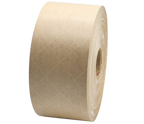 BOMEI PACK Reinforced Water Activated Gummed Kraft Paper Tape, 2 Pack 2.75 inch x 380 ft, for Heavy Duty Secure Packing Shipping - size: 2Rolls (2.75in x 380feet)