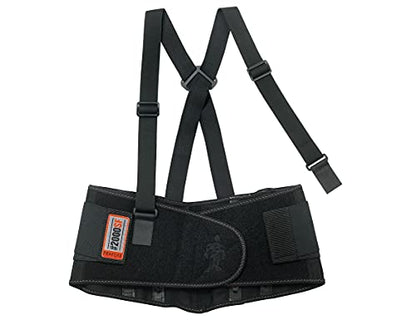 Ergodyne ProFlex 2000SF Back Support Brace, 8.5" Spandex, V-Shape Design and Patented Stays for Added Support, 3XL,Black - size: 3X-Large
