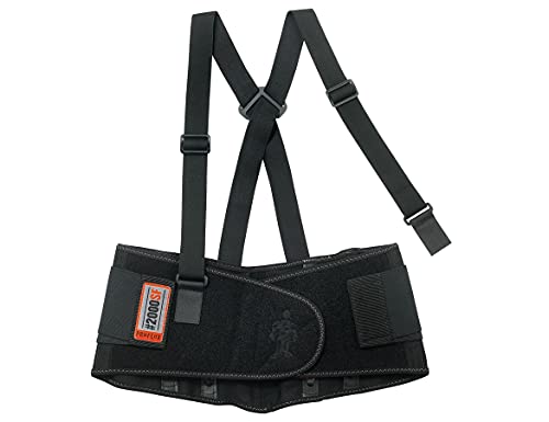 Ergodyne ProFlex 2000SF Back Support Brace, 8.5" Spandex, V-Shape Design and Patented Stays for Added Support, 3XL,Black - size: 3X-Large