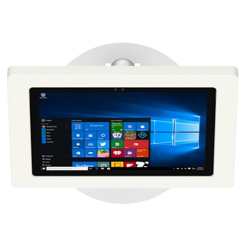 VidaMount White Enclosure and Floor Stand [Bundle] Compatible with Microsoft Surface Pro 7+, Pro 7, Pro 6, Pro 5, Pro 4 - color: White, size: Surface Pro 7+, Pro 7, Pro 6, Pro 5, Pro 4