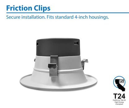 DLR4(v6) 4-inch Black Selectable Recessed LED Downlight (DLR4607120SBK) - color: Black, style: 1-Pack