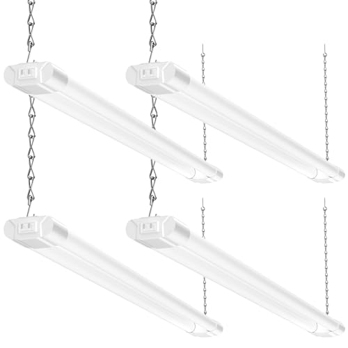 BBOUNDER 4Pack 3FT LED Shop Light, 65000K, 3300LM, Linkable for Garage - color: White, size: 3ft