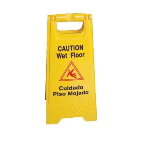 Safety Floor Sign, "Caution/Wet Floor", 24" Tall x 12" Wide