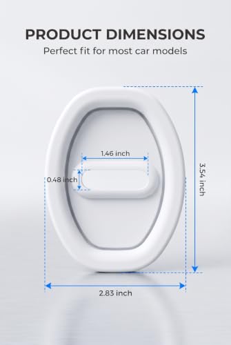 4 PCS Car Door Latch Guard, Silicone Car Door Latch Covers, White - color: White
