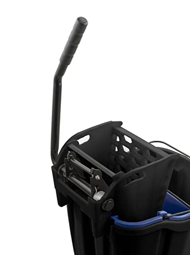 SPARTA 35 Qt Mop Bucket System with Wringer and Insert, Black - color: Black