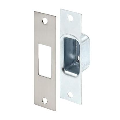 Prime-Line U 95395 Box Armored Security Strike, 4-7/8 inch Height x 1-1/4 inch Width, with Fasteners, Satin Nickel (Single Pack) - color: Satin Nickel