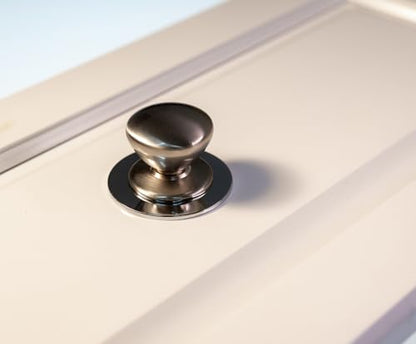 trust4care 4-Pack 2.3" Chrome Backplates of Bifold Closet Door Cabinet Knob - color: Chrome, size: Set of 4