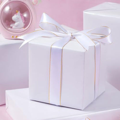 ZINTBIAL Matte White Wrapping Paper Roll with Cut Lines - Solid White Holiday Gift Wrap for Mother's Day,Wedding,Birthdays,Bridal Shower,Engagement - 17.5 in x 33 ft (48 sq. ft), Easy to Cut - color: Matte-White