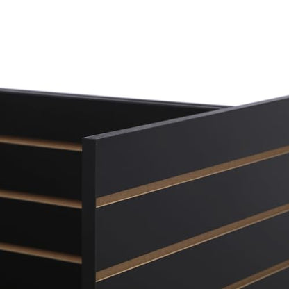 49.5”W x 24”D x 54”H - Retail Slat wall Gondola Display with 3” Slatwall Units，Black Versatile H-Unit Slatwall Display Stand - color: Black