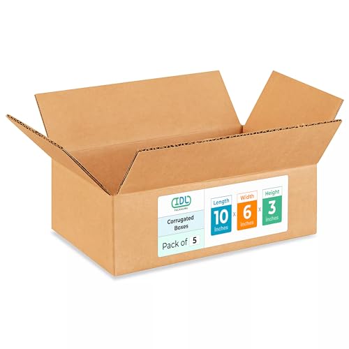 Medium Moving & Shipping Boxes 10 x 6 x 3 inches (10-Pack) - Extra Strength 200 lb vs Regular - Corrugated Cardboard Boxes for USPS/UPS/FEDEX - Packaging Box - Shipping Box by IDL Packaging - size: 10 * 6 * 3" (Medium Boxes)