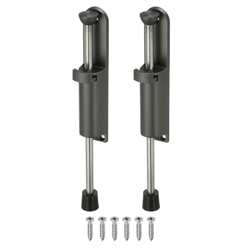 uxcell 2Pcs Kickdown Door Stop for Ground Gap 0-100mm Gray - color: Gray, size: for 0-100mm