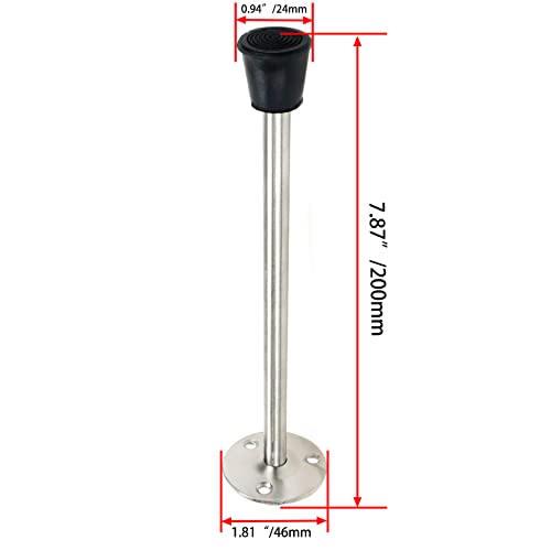 Door Stopper Stainless Steel Wall Mounted Door Stop,7.87" Length - size: 200mm/7.87" 1pcs