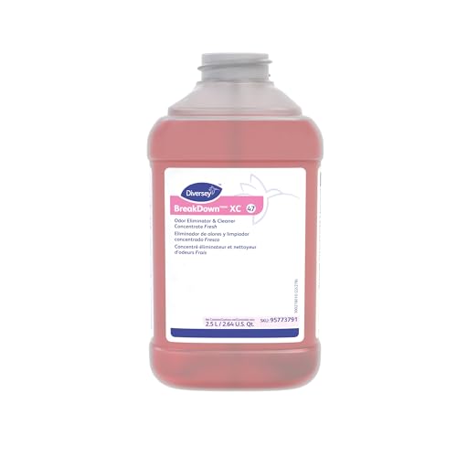 Diversey BreakDown XC Odor Eliminator & Cleaner, Fresh Scent, 2.5 L, 2 Pack - size: 84.5 Fl Oz (Pack of 2)