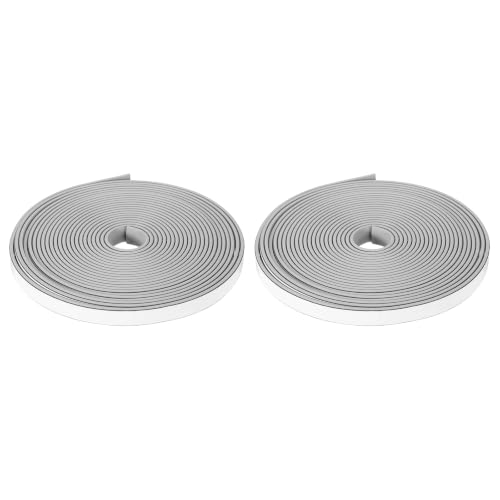 2PCS Smoke Fire Seal Strip 19.7 Feet 12mm/0.47"Wx2mm/0.08"T Grey - color: Gray, size: 19.7 FT x 12mm / 0.47" W x 2mm / 0.08" T