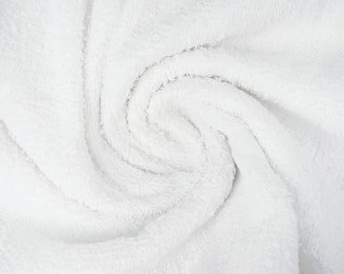 ZUPERIA White Bath Towels Bulk 24 Pack (20 x 40 Inches) - 100% Cotton Economy Light Weight Towels for Commercial Use - Quick Dry, Ultra-Soft, and Absorbent Bulk Towels - size: 20"x40" - Pack of 24
