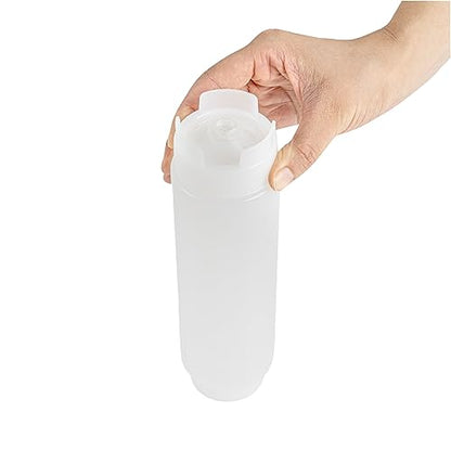 Restaurantware-16oz. FIFO Inverted Plastic Squeeze Bottle with Refill and Dispensing Lids - First In First Out - Perfect for Restaurants, Catering, and Food Trucks - 1ct box - style: 16 oz
