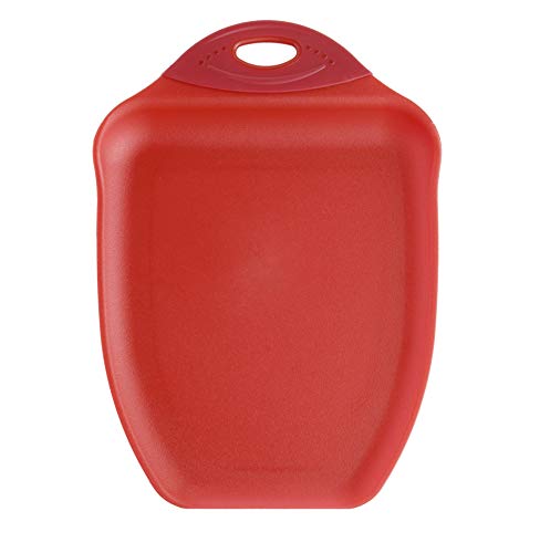 Dexas Chop & Scoop Cutting Board, 9.5 x 13 Inch, Solid Red, BPA-Free Dishwasher Safe Kitchen Prep Board with Handle - color: Red, size: 13"L x 9.5"W