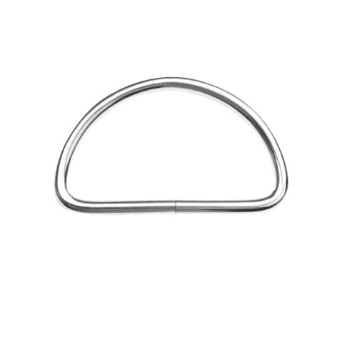 CooBigo 30 Pack 2" Dee Rings D-Ring Metal Buckle Strap Sewing Accessories FLQ016 - color: Silver, size: 2 Inch