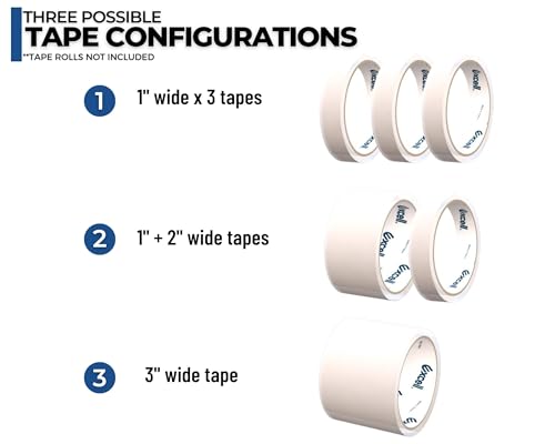 by Excell Triple Premium Extra Wide Metal Multi-Roll Desktop Tape Dispenser