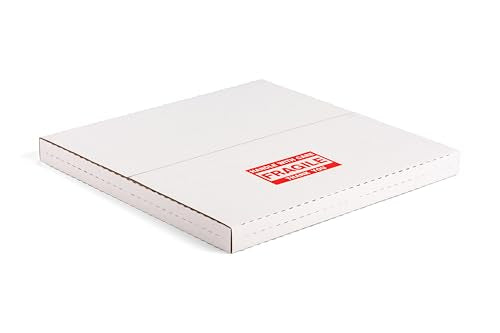 12-inch Vinyl Record Mailers, 12.8x12.8x1-inch, White, 15 Pack - size: 15 Pack