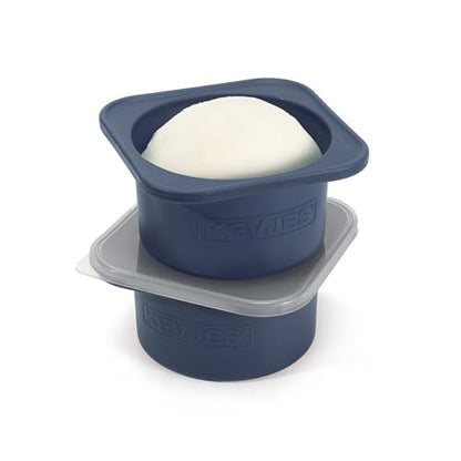 PLUS 1000ml Pizza Dough Proofing Containers, 2-Pack, Blueberry - color: Blueberry