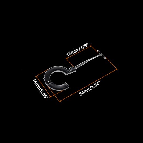 MECCANIXITY J Hook Standard Tagging Fasteners,Plastic Regular,Standard Label Gun Price Tagging Barbs for Garment Price Tag Label 5mm/0.59 Inch,Pack of 500 Transparent - color: Transparent, size: 15mm (5/8 Inch)