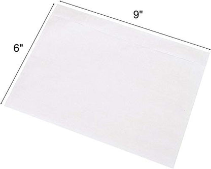 6" x 9" Clear Adhesive Top Loading Packing List Shipping Label Envelopes (500-Pack) - size: 500-Pack