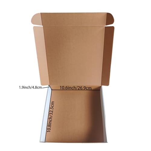11x11x2 Inch Shipping Boxes Set of 25,White Corrugated Cardboard Mailers - size: 11x11x2 inches