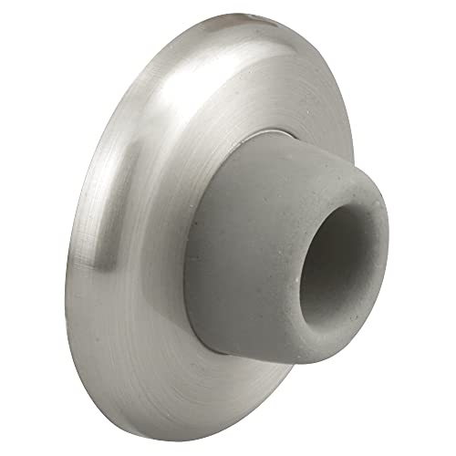 Prime-Line MP4843-1 Door Wall Stop, 2-1/2 in., Rubber Bumper, Satin Nickel (Single Pack)