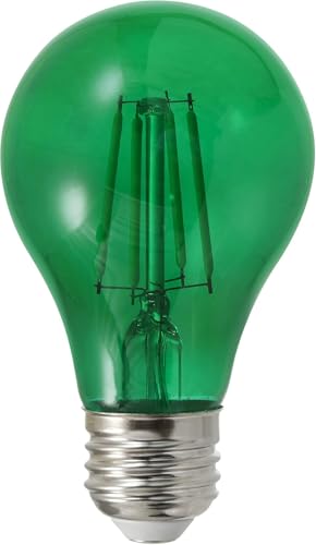 LEDVANCE Sylvania LED Green Glass Filament A19 Light Bulb, Efficient 4.5W, 40W Equivalent, Dimmable, E26 Medium Base - 1 Pack (40303) - color: Green, size: 1 Count (Pack of 1)