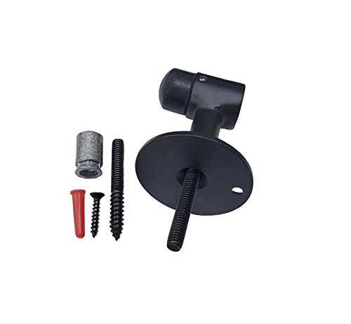 QCAA Solid Brass Door Stop, 3" Height, Matte Black, 1 Pack, Made in Taiwan - color: Matte Black (3"), size: 1 Pack