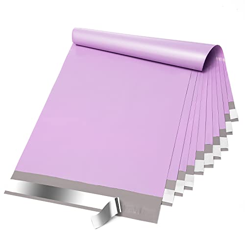 Fuxury Poly Mailers 10x13" 100 Pack,Shipping Bags For Clothing,Light Purple - color: Light Purple, size: 10x13'' 100pcs