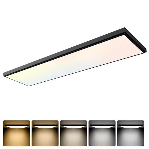 GT-Lite 1'x4' 4500 Lumen LED Flat Panel, Black Trim - color: Black 1 Pack