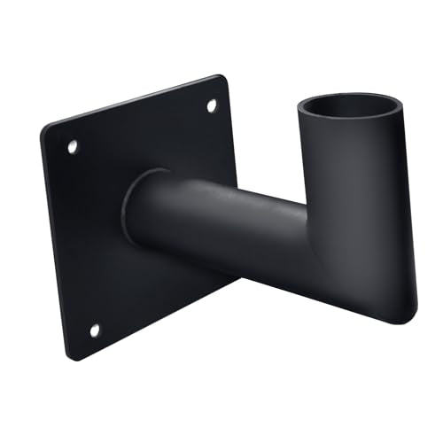 Wall Mount Bracket 90 Degree for LED Parking Lot Light 2-3/8inch Light Fixture Mounting L-Shape Bracket Slip Fitter Adapter for Outdoor Commercial LED Shoebox Area Yard Lights, Black, LDZJ-001