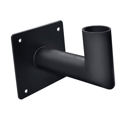 Wall Mount Bracket 90 Degree for LED Parking Lot Light 2-3/8inch Light Fixture Mounting L-Shape Bracket Slip Fitter Adapter for Outdoor Commercial LED Shoebox Area Yard Lights, Black, LDZJ-001