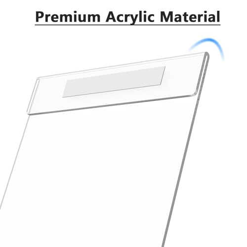 MaxGear Acrylic Sign Holder 8.5 x 11 Wall Mount with Tape, 12 Pack - size: 8.5"x11"-12Pack