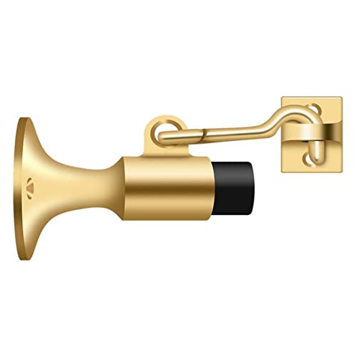 Deltana SAHW325CR003 3-5/8-Inch Projection Wall Mount Bumper with Holder - color: Lifetime Polished Brass