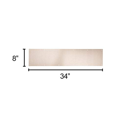 National Hardware N270-316 Kickplate in Satin Nickel, 8" x 34" - color: Satin Nickel, size: 8" x 34"