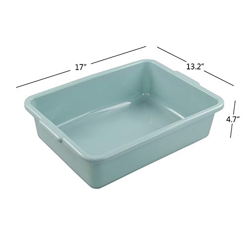 Xyskin 13 L Plastic Commercial Bus Tubs, Utility Tote Bus Box, 4-Pack - color: Mint Green