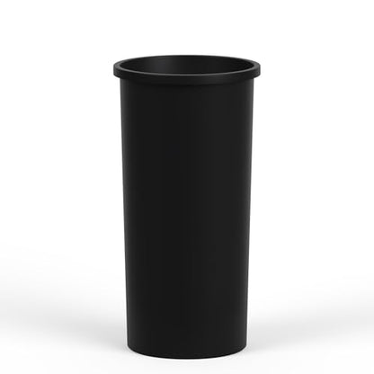 22 Gallon Black Round Waste Basket | 88 Qt Trash Can - color: Black, size: 22 Gal | No Lid