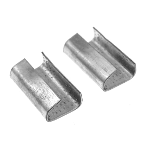180PCS Strap Open Type Sealing Clips Packing Strap Binding Clips Metal Sheet Non Slip Holders for 1/2 Inch Polypropylene Binding Strap Openings