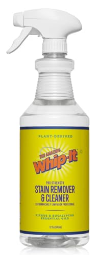 Whip It Cleaner, Multi Purpose Stain Remover Professional Strength Spray, Plant Based Enzyme Cleaner, Cleaning Food, Coffee, Wine, Baby Stains, Pet Stains, Over 500 uses, Made in USA, 32 OZ - size: 32 Fl Oz (Pack of 1)