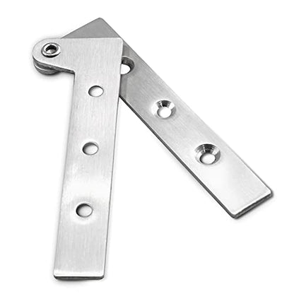 4Pcs 4 Inch 360 Degree Rotatable Door Pivot Hinges, Stainless Steel Hinge Door Pivot Hinge with Screws, for Windows Door Cabinet Cupboard - size: 4Inch