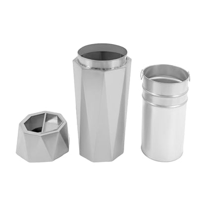 Commercial Trash Can 201 Stainless Steel 25L Indoor Large Capacity