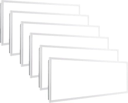 2x4 FT LED Light Flat Panel, 78W High Brightness 9750lumens 6500K, Dimmable (0-10V) Recessed Drop Ceiling Lights, Lay in Fixture for Office Shop Commercial Warehouse Fixture, 120-277V, ETL 6PACK