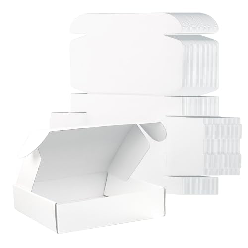 FORBFAN 9x6x2 Shipping Boxes, 45 Pack White Mailer Boxes for Small Business, Sturdy Corrugated Cardboard Packaging Boxes for Mailing & Shipping - color: White, size: 9x6x2