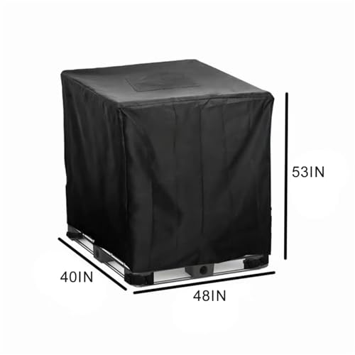 IBC Tote Cover 250 Gallon, Heavy Duty Waterproof IBC Tote Lid, Rain Barrel Cover, Water Tank Cover, Water Tote Cover, IBC Cover(Gray,330 Gallon) - color: Gray, size: 330 Gallon