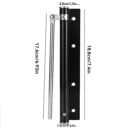Automatic Door Closer, Adjustable Force and Speed, 120 lb, Black - color: Matte Black