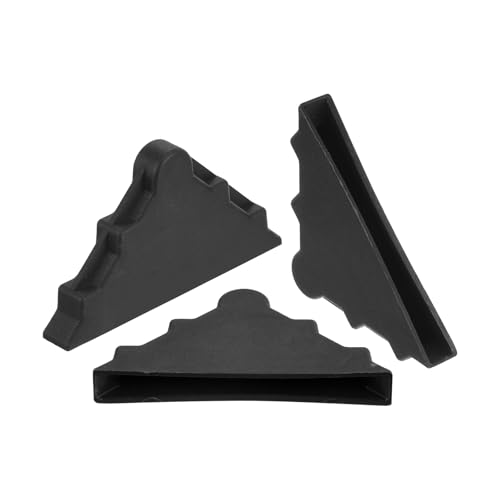 uxcell 20Pcs Plastic Corner Protectors 6x65mm Triangle Shape Glass Corner Guards Cushion for Corner Protection of Glass, Mirror, Tile, Black - color: Black