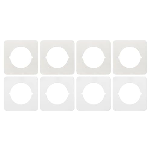 PATIKIL Door Knob Plates, 4 Pcs Square Plate Cover for Door Deadbolt Double Side Knob Handle Repair Kit Cover Filler Fixing Repair Backplate, White - color: White
